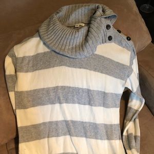 Gray turtleneck sweater